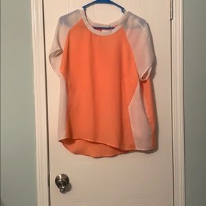 Orange and white shirt